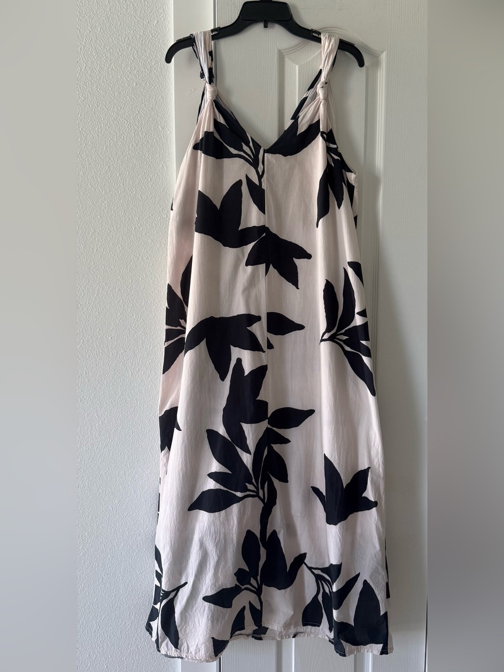 Made in Italy 100% Cotton Botanical Print Maxi Dress Size M